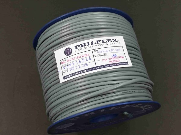 telephone jacketed wire 0.65mm x 4c